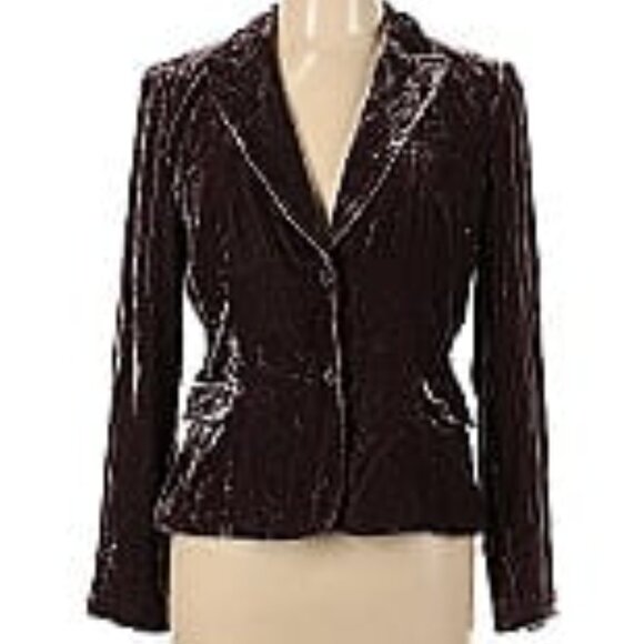 Tahari Jackets & Blazers - Tahari Velvet Blazer in Burgundy